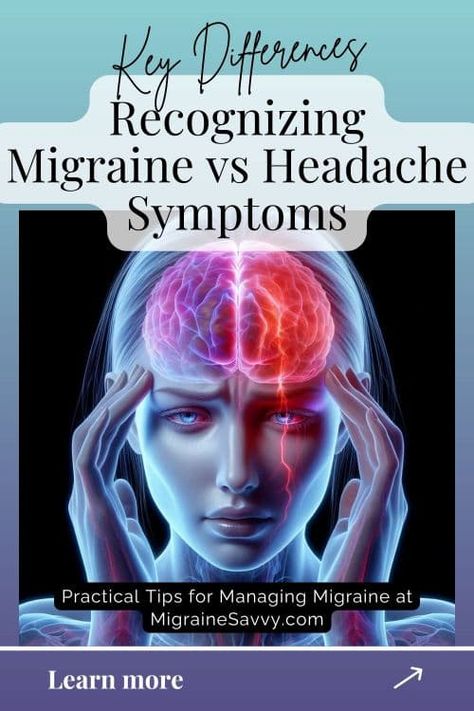 Learn about the key differences between migraine and headache at MigraineSavvy.com Migraine Symptoms Signs, How To Get Rid Of A Migraine Fast, Headache Humor, Migraine Vs Headache, Migraine Headaches Symptoms, Fast Headache Relief, Headache Chart, Migraine Pressure Points, Migraine Diary