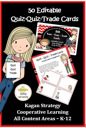 These Editable Quiz-Quiz-Trade cards can be used by K-12 teachers of any content to engage students using this cooperative learning Kagan Strategy. By simply typing or writing the questions and corresponding answers into our template, you can target standards for review. Using a game-like process, students review for assessments, prompting and coaching one another to success with their Quiz-Quiz-Trade Cards! Students and teachers love this student engagement tool! Kagan Strategies, Quiz Quiz Trade, Cooperative Learning Strategies, Trade Cards, Learning Strategies, Cooperative Learning, Student Engagement, Third Grade, Teacher Store