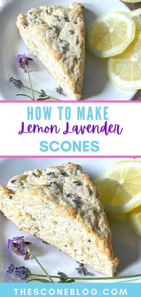 Summer Scones, Lavender Scones Recipe, Lemon Lavender Scones, Fluffy Scones, Lavender Scones, Scones Recipe Easy, Lavender Recipes, Lemon Scones, Scones Easy