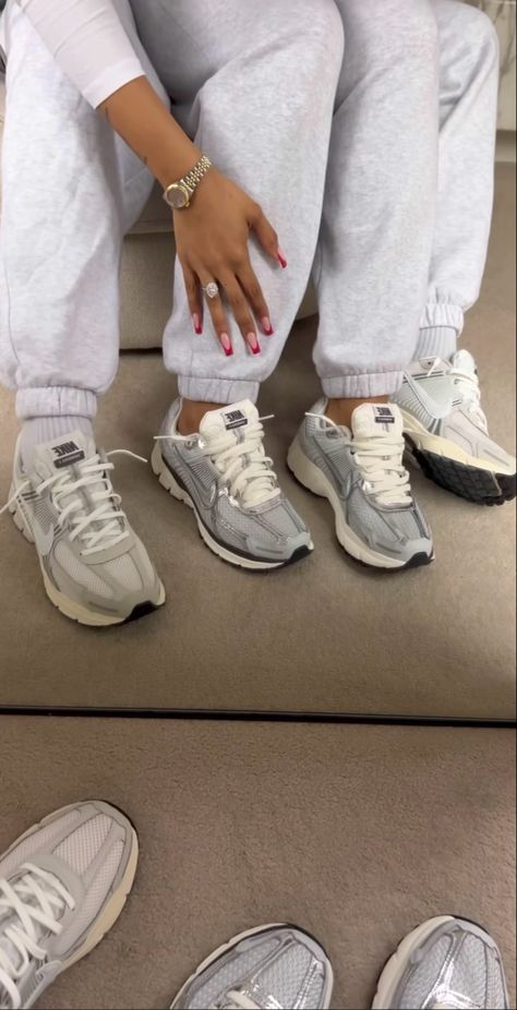 #nike #hisandhers #matching #aesthetic #trainers #sneakers #grey #mirror #couplestyle Cute Nike Trainers, Aesthetic Trainers, Contemporary Dance Photography Poses, Nike V2k, Matching Aesthetic, Couple Sneakers, Ootd Streetwear, Grey Mirror, Cute Nike