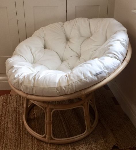 Special Order - Linen - Ivory £325 Cozy Chair For Reading, Papasan Chair Frame, Round Swivel Chair, Circle Bed, Circle Chair, Chair Ideas, Relaxing Chair, Cozy Chair, Round Chair