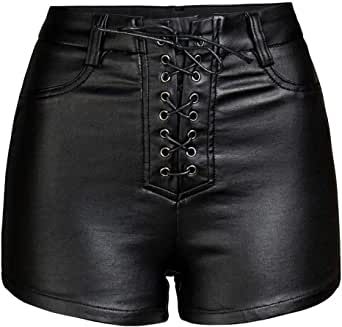 High Waisted Leather Shorts, Street Mode, Short Cuir, Black Leather Shorts, Faux Leather Shorts, Leather Pant, Shorts For Women, Womens Casual, Leather Shorts