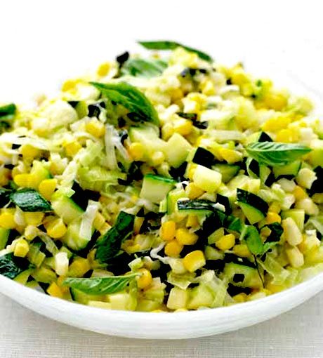 Recipes For Corn, Sauteed Summer Squash, Martha Stewart Cooking School, Sautéed Zucchini, Corn Vegetable, Leek Recipes, Sauteed Zucchini, Corn Recipe, Sauteed Veggies