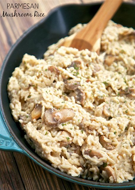 Parmesan Mushroom Rice - Plain Chicken Butter Pecan Pound Cake, Pecan Pound Cake, Easy Oven Baked Chicken, Bacon Wrapped Pork, Mushroom Rice, Creamy Rice, Rice Side Dishes, Plain Chicken, Butter Pecan