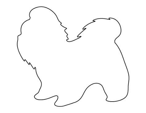 Shih Tzu pattern. Use the printable outline for crafts, creating stencils, scrapbooking, and more. Free PDF template to download and print at http://patternuniverse.com/download/shih-tzu-pattern/ Doodle Template, Draw Zentangle, Coloring Crafts, Shitzu Dogs, Dog Outline, Baby Quiet Book, Dog Treat Jar, Tangle Doodle, Printable Animals