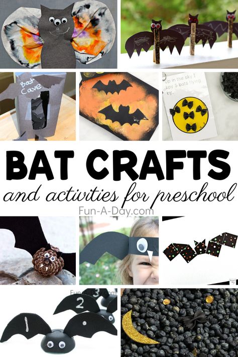 You found it - a treasure trove of bat crafts and activities for preschool! These bat crafts for kids are easy, adorable, and not too spooky. There are some that are perfect for toddlers and kindergarten, as well! They're perfect Halloween crafts for kids that everyone will enjoy. Bat Crafts For Kids, Bat Crafts, Halloween Theme Preschool, Bats Activities, Halloween Lesson Plans, Halloween Literacy, Halloween Activities Preschool, Lesson Plan Ideas, Halloween Lesson