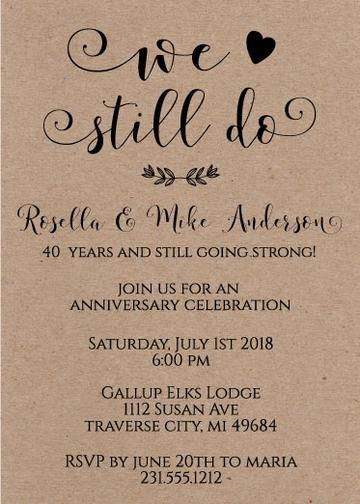 50th Year Wedding Anniversary, 50th Wedding Anniversary Decorations, 60th Anniversary Parties, 30th Anniversary Parties, 25th Wedding Anniversary Party, 50th Anniversary Invitations, 40th Anniversary Party, 25th Anniversary Party, Anniversary Party Invitations