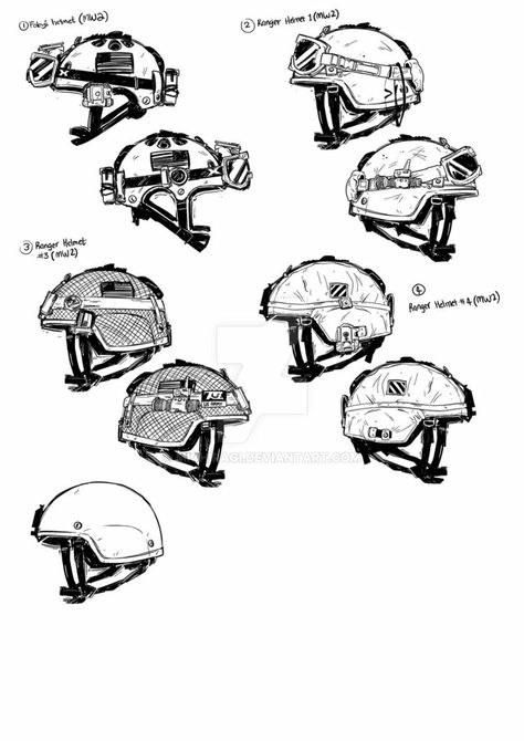 Soldier Art Reference, König Helmet Cod, How To Draw Helmets, How To Draw Tactical Gear, How To Draw A Helmet, Military Helmet Drawing, Tactical Gear Art Reference, Army Helmet Drawing, Tactical Wear Soldiers