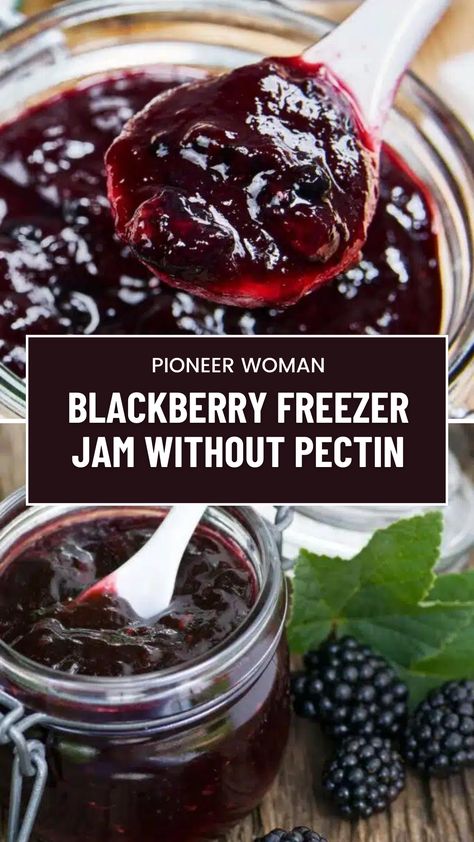 Pioneer Woman Blackberry Freezer Jam Without Pectin Blackberry Jelly Recipe With Pectin, Freezer Jam Recipes Without Pectin, Easy Freezer Jam, Seedless Blackberry Freezer Jam Recipe, Recipes For Fresh Blackberries, Jam Without Pectin, Blackberry Freezer Jam Easy, Easy Blackberry Jam, Blackberry Freezer Jam Recipe