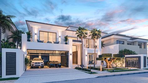 Dubai Villa Interiors Luxury, Dubai Palm Jumeirah Villas, Dubai Homes Villas, Dubai House Design, Dubai Houses Luxury, Dubai Villa Exterior, Dubai Mansions, Villa Images, Palm Jumeirah Villa