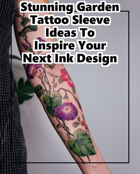 Discover breathtaking garden tattoo sleeve ideas that will inspire your next ink design. From vibrant floral patterns to intricate botanical elements, these stunning tattoos celebrate nature's beauty and creativity. Whether you're a nature lover or seeking a unique expression of art, our curated collection showcases diverse styles and themes. Transform your skin into a canvas of lush gardens and let your personality bloom with a captivating garden tattoo sleeve. Floral Garden Tattoo Sleeve, Whimsical Garden Tattoo Sleeve, Mushroom Garden Tattoo Sleeve, Garden Tattoo Sleeve Color, Woodland Arm Sleeve, Garden Tattoos, Sleeves Ideas, Lush Garden, Nature Beauty