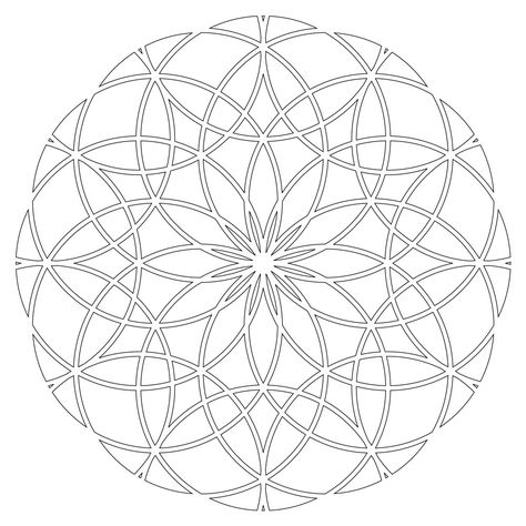 Sacred Geometry Art Mandalas, Mandala Sacred Geometry, Chakra Mandala, Geometric Coloring Pages, Sacred Geometry Mandala, Sacred Geometry Patterns, Geometric Tattoo Design, Mandala Stencils, 타이포그래피 포스터 디자인