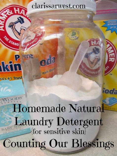 Homemade Natural Laundry Detergent, Laundry Detergent For Sensitive Skin, Homemade Laundry Detergent Powder, Detergent For Sensitive Skin, Laundry Detergent Powder, Diy Detergent, Homemade Laundry Detergent Recipes, Homemade Detergent, Laundry Detergent Recipe