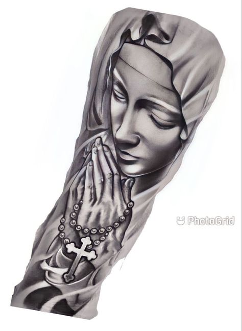 Virgen Mary Tattoo, Mother Mary Tattoos, Maria Tattoo, Saint Tattoo, Jesus Tattoo Design, Arm Tattoos For Guys Forearm, Outer Forearm Tattoo, Virgin Mary Tattoo, Mary Tattoo