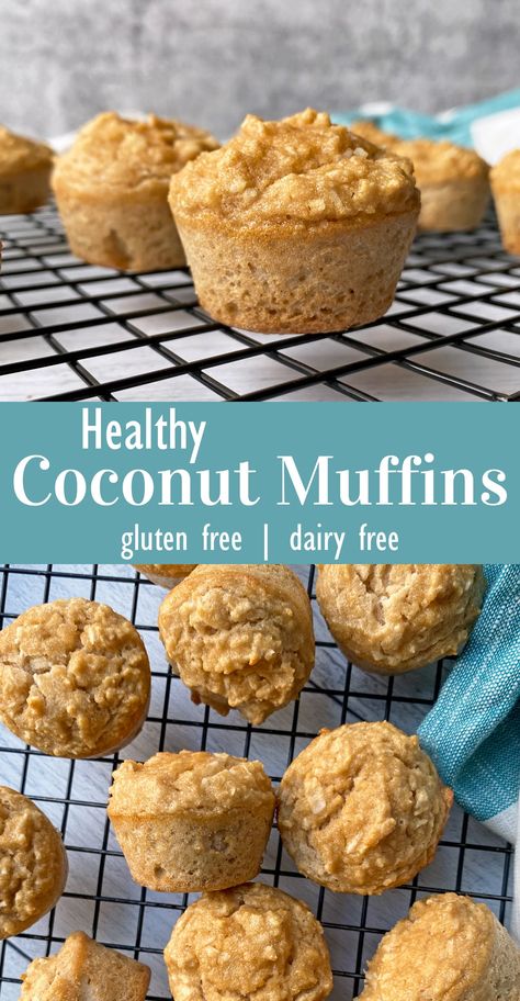 Brekky Ideas, Coconut Muffin Recipes, Gluten Free Dairy Free Muffins, Coconut Flour Muffins, Mini Muffin Recipe, Mat Inspiration, Keto Muffins, Breastfeeding Snacks, Paleo Muffins