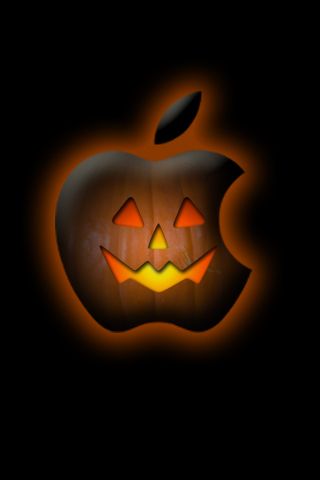 Apple Halloween Logo Cc Background, Iphone Wallpaper Size, Free Halloween Wallpaper, Halloween Apples, Halloween Logo, Apple Background, Halloween Wallpaper Backgrounds, Apple Logo Wallpaper Iphone, Christmas Iphone