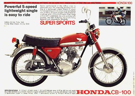 Honda Cb Series, Classic Honda Motorcycles, Honda Cb125, Cb 100, Motor Klasik, Vintage Honda Motorcycles, Honda Cb 100, Custom Motorcycle Helmets, Motos Honda