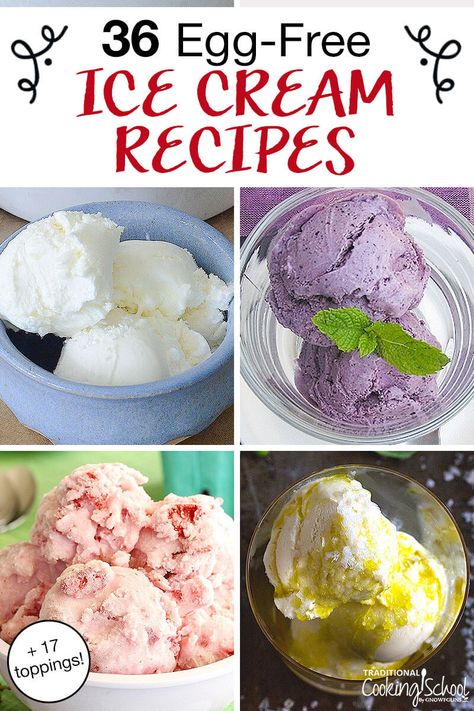 Besides some sort of milk and a sweetener, what do almost all ice cream recipes contain? Eggs. Your search for the perfect egg-free ice cream ends TODAY with this compilation of 36 homemade ice cream recipes without eggs (and 17 toppings, too!). Ready to dust off your ice cream machines? Allergy-friendly ice cream has never looked (or tasted) soooooo good! #eggfree #homemade #icecream #recipes #allergyfriendly Egg Free Ice Cream Recipe, Recipes Without Eggs, Cake Without Eggs, Homemade Ice Cream Recipes Machine, Paleo Ice Cream, Senior Crafts, Ice Cream Recipes Machine, Healthy Ice Cream Recipes, Vanilla Ice Cream Recipe