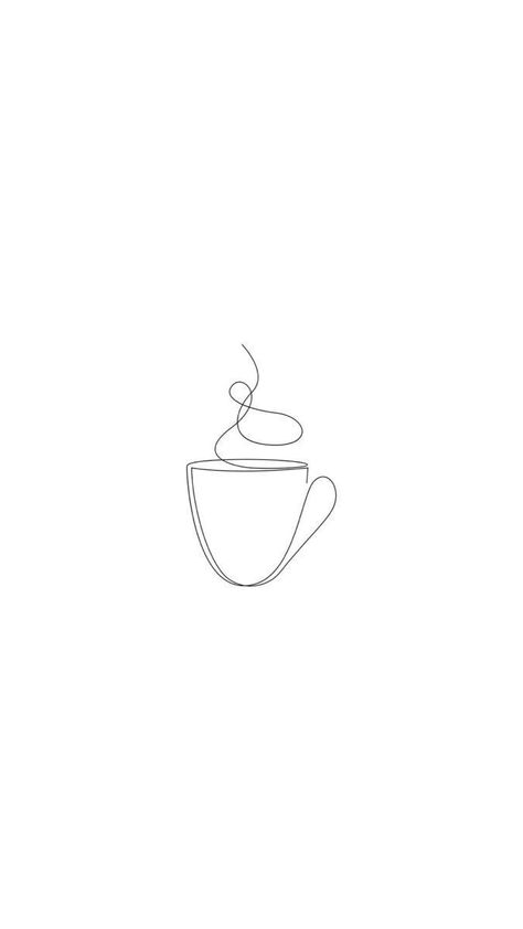 Coffee Line Tattoo, Fineline Coffee Tattoo, Fineline Teacup Tattoo, Tea Tattoo Ideas Small, Dainty Coffee Tattoo, Simple Coffee Tattoo, Coffee Tattoo Ideas Minimalist, Tiny Coffee Tattoo, Iced Coffee Tattoo Minimalist