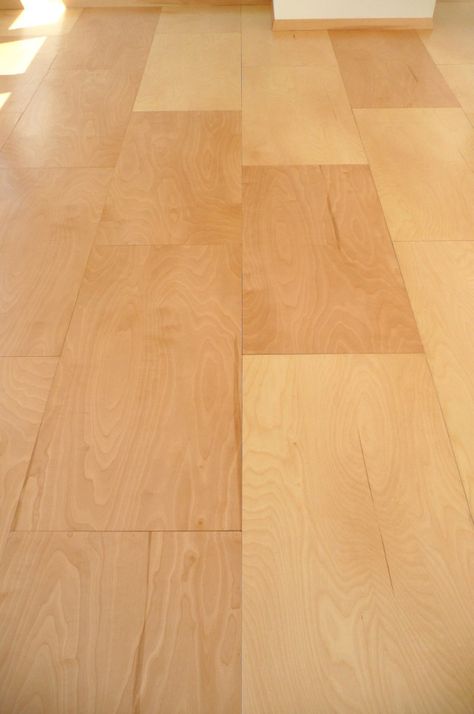 Floor Paneling, Plywood Flooring Diy, Birch Floors, Polished Cement, Plywood Diy, Brown Floor, Plywood Floor, Plywood Flooring, Wood Floors Wide Plank