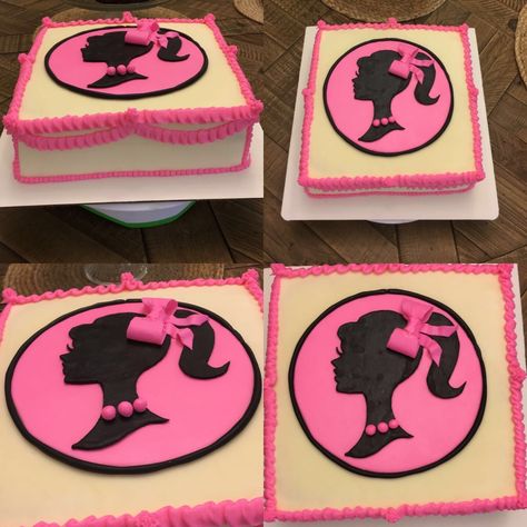 Barbie Silhouette Cake, Barbie Sheet Cake, Barbie Graduation, Cake Sheet, Barbie Silhouette, 2023 Barbie, Barbie Birthday Cake, Silhouette Cake, Pin Search