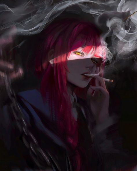 Makima Art (Better Resolution), on ArtStation at https://www.artstation.com/artwork/6NonBO Anime Poses, Red Hair, A Woman, Red, Hair, Anime