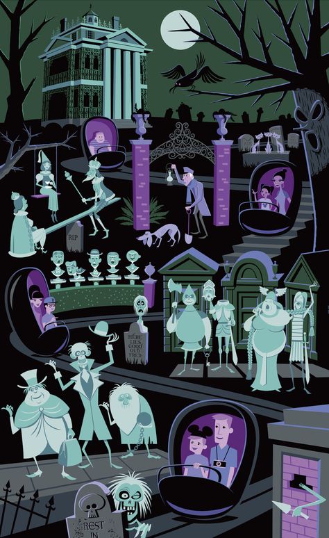 Shag: 999 Happy Haunts Officially Licensed by ©️Disney Haunted Mansion Wallpaper, Haunted Mansion Disneyland, Foolish Mortals, Disney Fine Art, The Haunted Mansion, Disney Print, Disney Background, Disney Haunted Mansion, Disney Posters