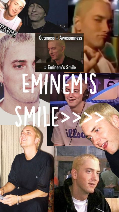 Eminem’s smile>>>> Eminem Smiling, Marshall Eminem, Eminem Funny, Eminem Wallpapers, Eminem Photos, The Real Slim Shady, Marshall Mathers, Rap God, Slim Shady