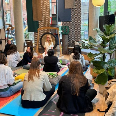 Last night, we enjoyed a sanctuary of serenity with our nourishing sound bath event, in collaboration with @camirafabrics and @behotbox. 🧘🏼‍♀️✨ Wrapped in the cosy embrace of Camira's Synergy fabric, the guests found deep relaxation and meditation.🌿🤍 Guided by the soothing expertise of sound practitioner and yoga teacher, Suzy Bain, it was an experience of pure tranquillity and reminder to prioritise moments of calm so we can show up at our best. Our Design team left feeling super chilled 😴... Meditation Teacher, Sound Bath, Deep Relaxation, Guided Meditation, Yoga Teacher, Show Up, Last Night, Relaxation, Meditation