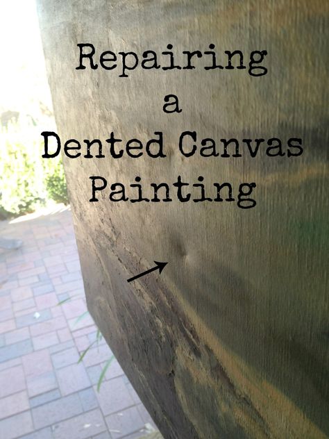 Repairing a Dented Canvas Painting - Honey N Hydrangea Build A Picture Frame, Bathroom Decor Inspiration, Shower Design Ideas, Walk In Shower Designs, Quick And Easy Crafts, Bathroom Inspiration Decor, Oil Canvas, Diy Decorating, Vintage Oil Painting