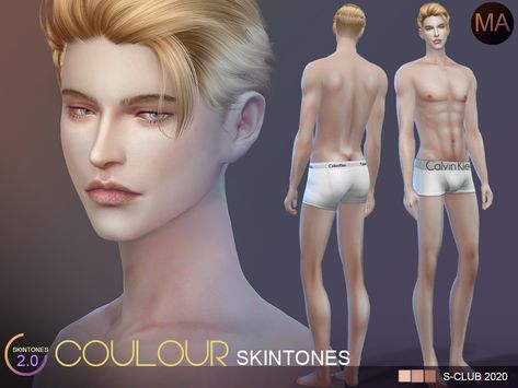 S-Club ts4 WMLL COLOURS skintones MA 2.0 Sims 4 Skintones, Sims4 Skin, Masculine Features, Skin Overlay, Sims 4 Cc Eyes, The Sims 4 Skin, Makeup Cc, Pelo Sims, Sims 4 Body Mods