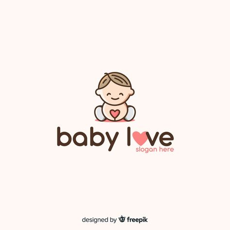 Girl Template, Baby Vector, Baby Logo Design, Logo Baby, Design Studio Logo, Hipster Design, Business Baby, Baby Logo, Shop Logo Design