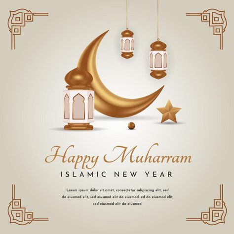 Happy Muharram Islamic Festival Social Media Banner Template Happy Muharram, Islamic New Year, Social Media Banner, Banner Template, The Happy, Vector Free, Place Card Holders, Clip Art, Novelty Christmas