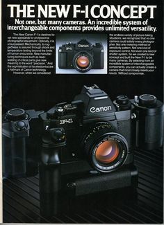 | #cameras #cameragear Canon F1, Photography Ads, Camera Ads, Vintage Camera Lens, Photography Cameras, Fotocamere Vintage, Amazon Account, Photographic Film, Photo Lens