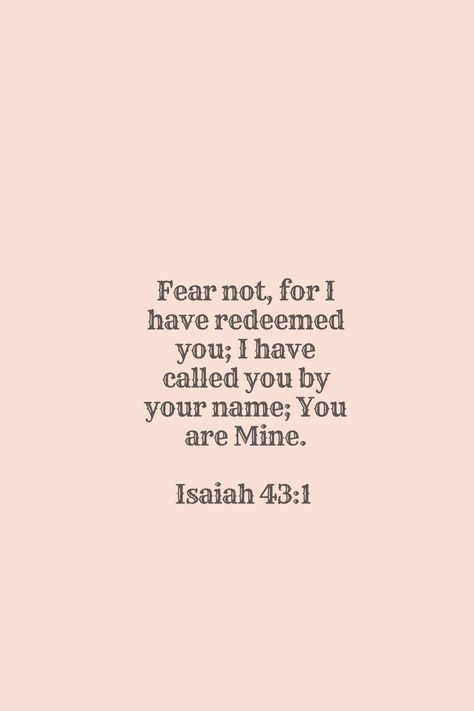 Isaiah 43:1, Isaiah Bible, I Need God, Father Son Holy Spirit, Inspirational Quotes Background, Cutie Quote, Scripture Memory, Soli Deo Gloria, Isaiah 43