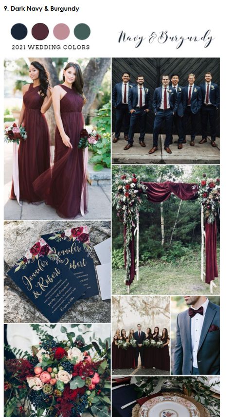 Maroon Beach Wedding, Deep Red Wedding Theme, December Wedding Colors, September Wedding Colors, Deep Red Wedding, Crimson Wedding, Burgundy Wedding Colors, Dark Blue Wedding, Fall Wedding Bridesmaids