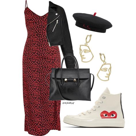 SF. on Instagram: “another valentines look for youuu (please picture the earrings in silver thanks)” Please Picture, Mode Rockabilly, Different Types Of Dresses, Earrings Outfit, Purple Earrings, Ladies Dress Design, Polyvore Outfits, Looks Vintage, Outfits Casuales