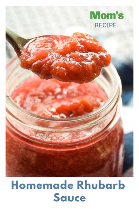 Strawberry Rhubarb Sauce, Easy Strawberry Jam, Rhubarb Sauce, Sweet Dinner Rolls, Rhubarb Desserts, Strawberry Jam Recipe, Homemade Strawberry Jam, 5 Ingredient Recipes, Pozole