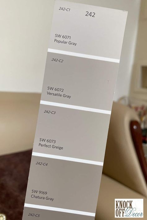 Sherwin Williams Greige, Sherwin Williams Perfect Greige, Perfect Greige, Timeless Paint Colors, Home Wall Colour, Home Paint Color, House Paint Color Combination, Greige Paint Colors, Greige Paint