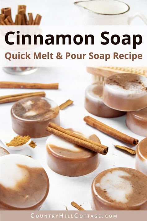 Cinnamon Soap Recipe, Coffee Soap Recipe, Oatmeal Coffee, Milk Soap Recipe, Cinnamon Soap, Diy Cinnamon, Easy Soap Recipes, Skincare Recipes, Diy Soap Recipe