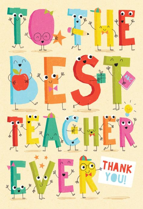 Happy letters - Thank You Card For Teacher (Free) | Greetings Island Happy Teachers Day Card, Teachers Day Poster, Teacher Appreciation Card, Card For Teacher, Teachers Day Greetings, Teacher Appreciation Quotes, Thanks Teacher, Appreciation Gifts Diy, Teacher Appreciation Gifts Diy