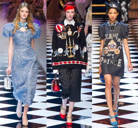 Alice In Wonderland Fashion, Wonderland Fashion, Dolce And Gabbana Fashion Show, Fashion Show 2016, Fall Shows, Dolce E Gabbana, Red Carpet Looks, All About Fashion, Street Style Women