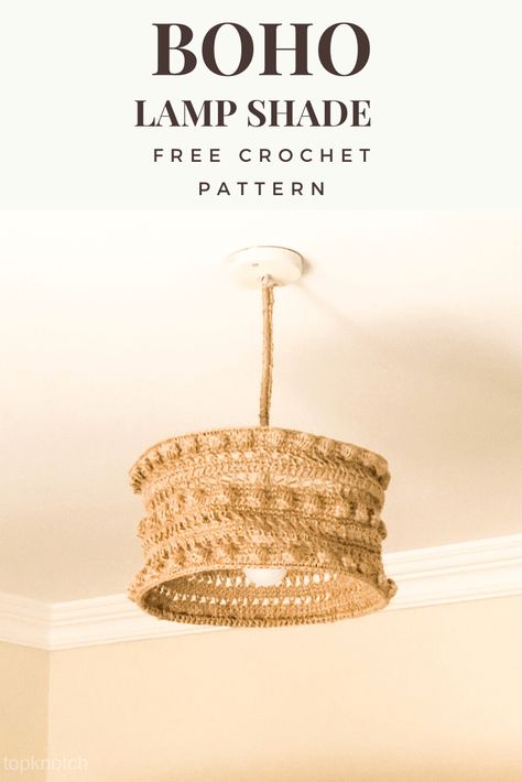 https://www.topknotchcrochet.website/boho-crochet-ceiling-lamp-shade-free-pattern/ Crochet Chandelier Pattern, Crochet Lamp Shade Free Pattern, Crochet Lampshade Pattern Free, Crochet Lampshade Pattern, Crochet Lamp Shade, Diy Laine, Abat-jour Diy, Crochet Lampshade, Crochet Lamp