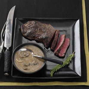 Sirloin Steak with Rich Mushroom Gravy / tasteofhome.com  //  shows how to make a "dry roux"  j. Bordelaise Sauce Recipe, Bordelaise Sauce, Mushroom Gravy Recipe, French Sauces, Beef Steak Recipes, Top Sirloin Steak, Red Wine Sauce, Sirloin Steak, Mushroom Gravy