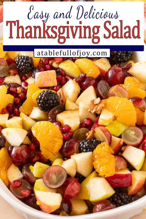 Thanksgiving Fruit Salad is flavorful, easy to make, and add lovely color to your thanksgiving meal. This fruit salad is full of delicious fruit and tossed in an orange dressing. Autumn Fruit Salad, Fruit Salad Fall, Fall Fruit Salad, Fruit Cocktail Salad, Thanksgiving Fruit Salad, Thanksgiving Fruit, Orange Dressing, Thanksgiving Salad, Easy Thanksgiving Recipes