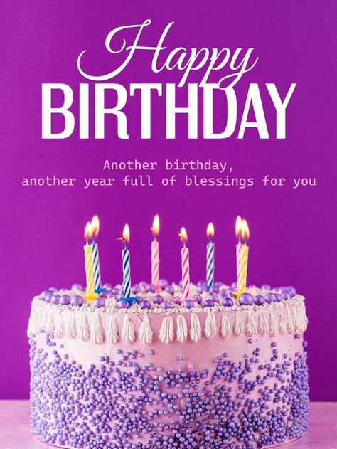 Birthday Wishes In Purple Color, Birthday Wishes Purple, Happy Birthday Religious, Birthday Wishing, Thank You For Birthday Wishes, Happy Birthday Wishes For A Friend, Birthday Ecard, Birthday Wishes For Her, Cupcake Birthday Cards