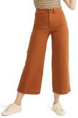 @ NWT Madewell Emmett High Waist Crop Wide Leg Pants Size 33... Wide Leg Crop Pants, Cropped Wide Leg Pants, Fall Capsule Wardrobe, Plus Size Womens Clothing, Rust Color, Cropped Pants, Stretch Cotton, Leg Pants, Plus Size Dresses