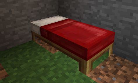 What beds look like in Minecraft.  Guess he'll be needing some red sheets......  :) Bed In Minecraft, Bed Minecraft, Forge Minecraft, Minecraft Beds, Bed Meme, Bed Blocks, Minecraft Bedding, Minecraft Bed, How To Make Iron