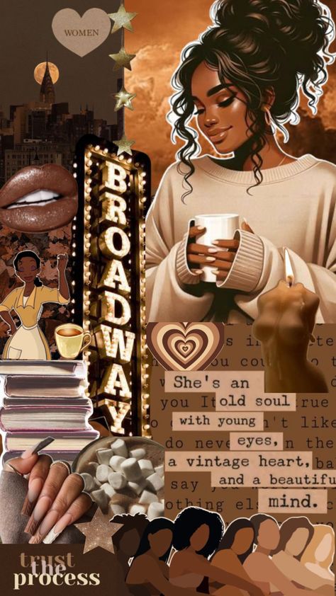 Brown Collage Kindle Girlie, Brown Collage, Cozy Wallpaper, Loyalty Quotes, Quote Collage, Afrocentric Art, Dark Skin Beauty, Black Love Art, Black Aesthetic Wallpaper