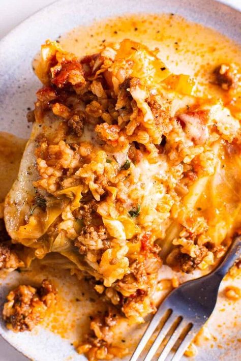 Cabbage With Ground Beef, Unstuffed Cabbage Roll Casserole, Boiled Cabbage, Unstuffed Cabbage Rolls, Cabbage Roll Casserole, Baked Cabbage, Unstuffed Cabbage, Meat Lasagna, Cabbage Roll